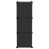 Cubes de rangement 6 pcs Noir PP 