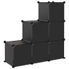 Cubes de rangement 6 pcs Noir PP 