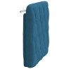 Coussin de tête de lit bleu 80 cm velours 