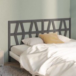 Tête de lit Gris 206x4x100 cm Bois massif de pin 