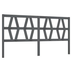 Tête de lit Gris 206x4x100 cm Bois massif de pin 