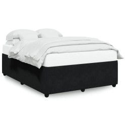 Cadre de lit sans matelas noir 140x200 cm velours 