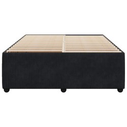 Cadre de lit sans matelas noir 140x200 cm velours 