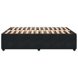 Cadre de lit sans matelas noir 140x200 cm velours 
