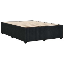Cadre de lit sans matelas noir 140x200 cm velours 