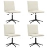 Chaises à manger lot de 4 Crème Velours 