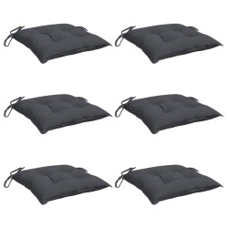 Coussins de chaise lot de 6 anthracite 40x40x7 cm 