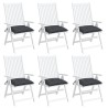 Coussins de chaise lot de 6 anthracite 40x40x7 cm 