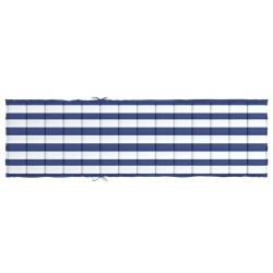Coussin de chaise longue rayures bleues/blanches tissu oxford 