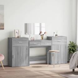 Ensemble de coiffeuse 4 pcs sonoma gris bois d'ingénierie 