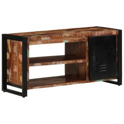 Banc à chaussures Multicolore 100x40x50 cm Bois de récupération massif 
