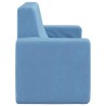 Canapé pour enfants à 2 places Bleu Peluche douce 