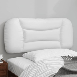 Coussin de tête de lit blanc 80 cm similicuir 