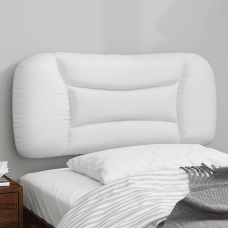 Coussin de tête de lit blanc 80 cm similicuir 