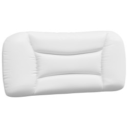 Coussin de tête de lit blanc 80 cm similicuir 