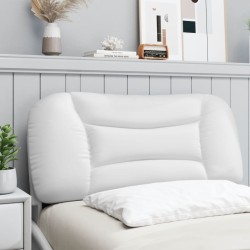 Coussin de tête de lit blanc 80 cm similicuir 