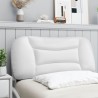 Coussin de tête de lit blanc 80 cm similicuir 