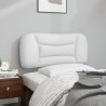 Coussin de tête de lit blanc 80 cm similicuir 