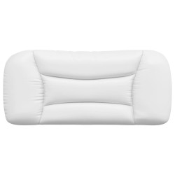 Coussin de tête de lit blanc 80 cm similicuir 