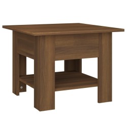 Table basse chêne marron 55x55x42 cm bois d'ingénierie 