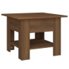 Table basse chêne marron 55x55x42 cm bois d'ingénierie 