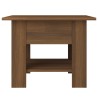 Table basse chêne marron 55x55x42 cm bois d'ingénierie 