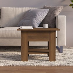Table basse chêne marron 55x55x42 cm bois d'ingénierie 