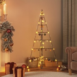 Arbre de Noël en métal pour décoration noir 140 cm 