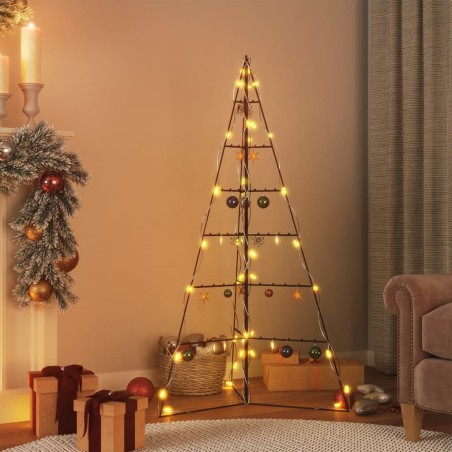 Arbre de Noël en métal pour décoration noir 140 cm 