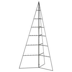 Arbre de Noël en métal pour décoration noir 140 cm 