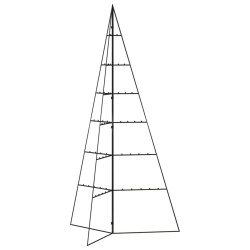 Arbre de Noël en métal pour décoration noir 140 cm 