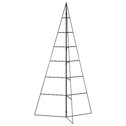 Arbre de Noël en métal pour décoration noir 140 cm 