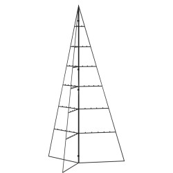 Arbre de Noël en métal pour décoration noir 140 cm 