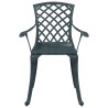 Chaises de jardin lot de 2 vert aluminium coulé 