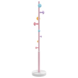 Porte-manteau rose 172 cm fer enduit de poudre 