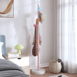 Porte-manteau rose 172 cm fer enduit de poudre 
