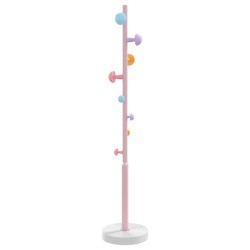 Porte-manteau rose 172 cm fer enduit de poudre 