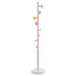 Porte-manteau rose 172 cm fer enduit de poudre 