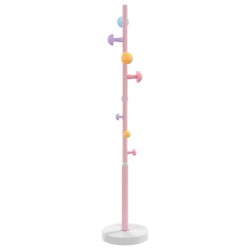 Porte-manteau rose 172 cm fer enduit de poudre 