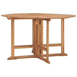 Table à dîner de jardin pliable 110x110x75 cm Teck massif 