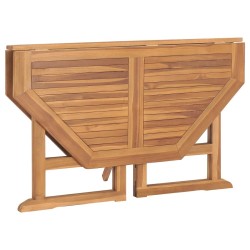 Table à dîner de jardin pliable 110x110x75 cm Teck massif 