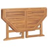 Table à dîner de jardin pliable 110x110x75 cm Teck massif 