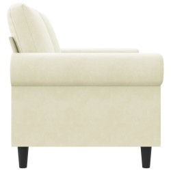 Canapé à 2 places Crème 120 cm Velours 