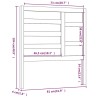 Tête de lit Blanc 81x4x104 cm Bois massif de pin 
