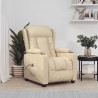 Fauteuil inclinable électrique Crème Tissu 