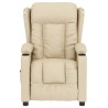 Fauteuil inclinable électrique Crème Tissu 