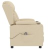 Fauteuil inclinable électrique Crème Tissu 