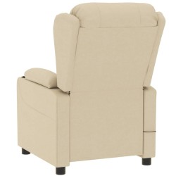 Fauteuil inclinable électrique Crème Tissu 