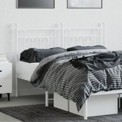 Tête de lit métal blanc 140 cm 