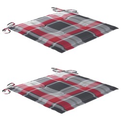 Chaises à manger de jardin avec coussins lot de 2 Acacia massif 